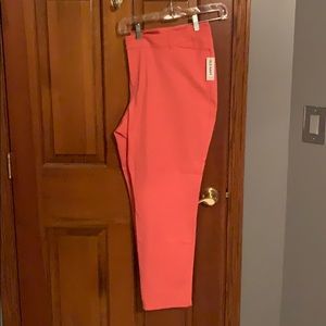 Plus Size Ankle Pixie Pants, Coral